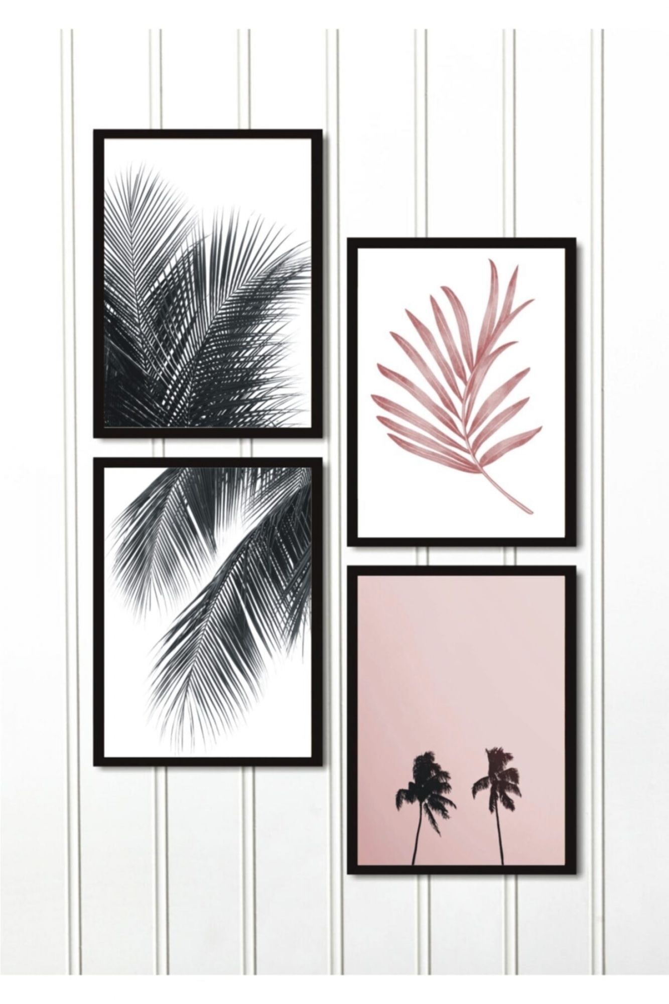 MDF Pictures - Set of 4 - Palm